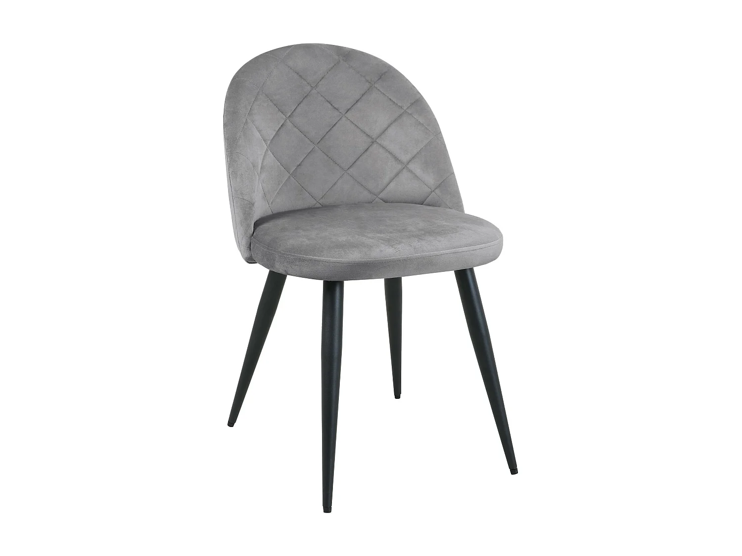 Lot de 2 chaises matelassées de salle à manger en velours AKORD SJ.077 Grise