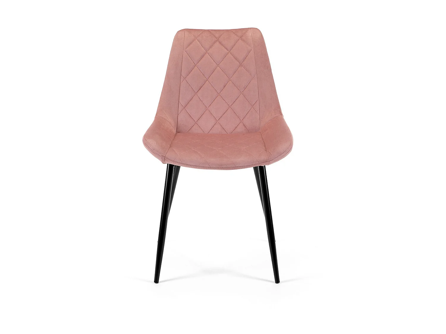 Lot de 4 chaises matelassées de salle à manger en velours AKORD SJ.0488 Rose