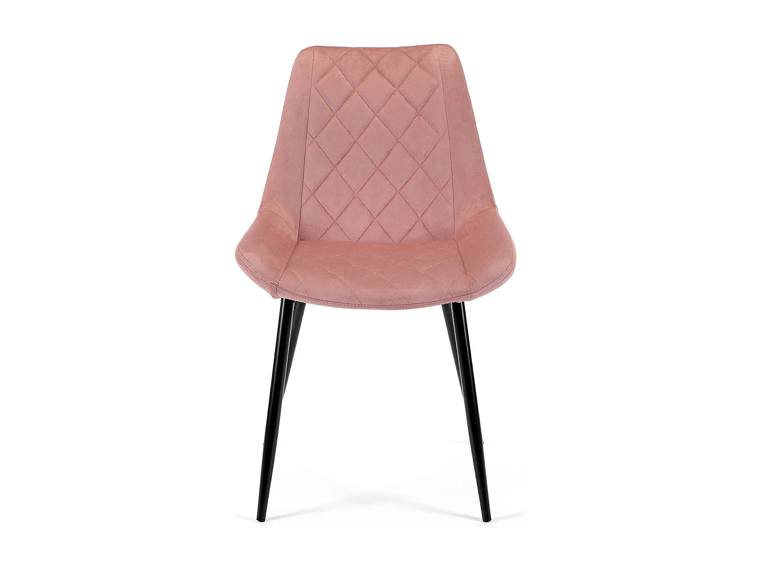 Lot de 4 chaises matelassées de salle à manger en velours AKORD SJ.0488 Rose