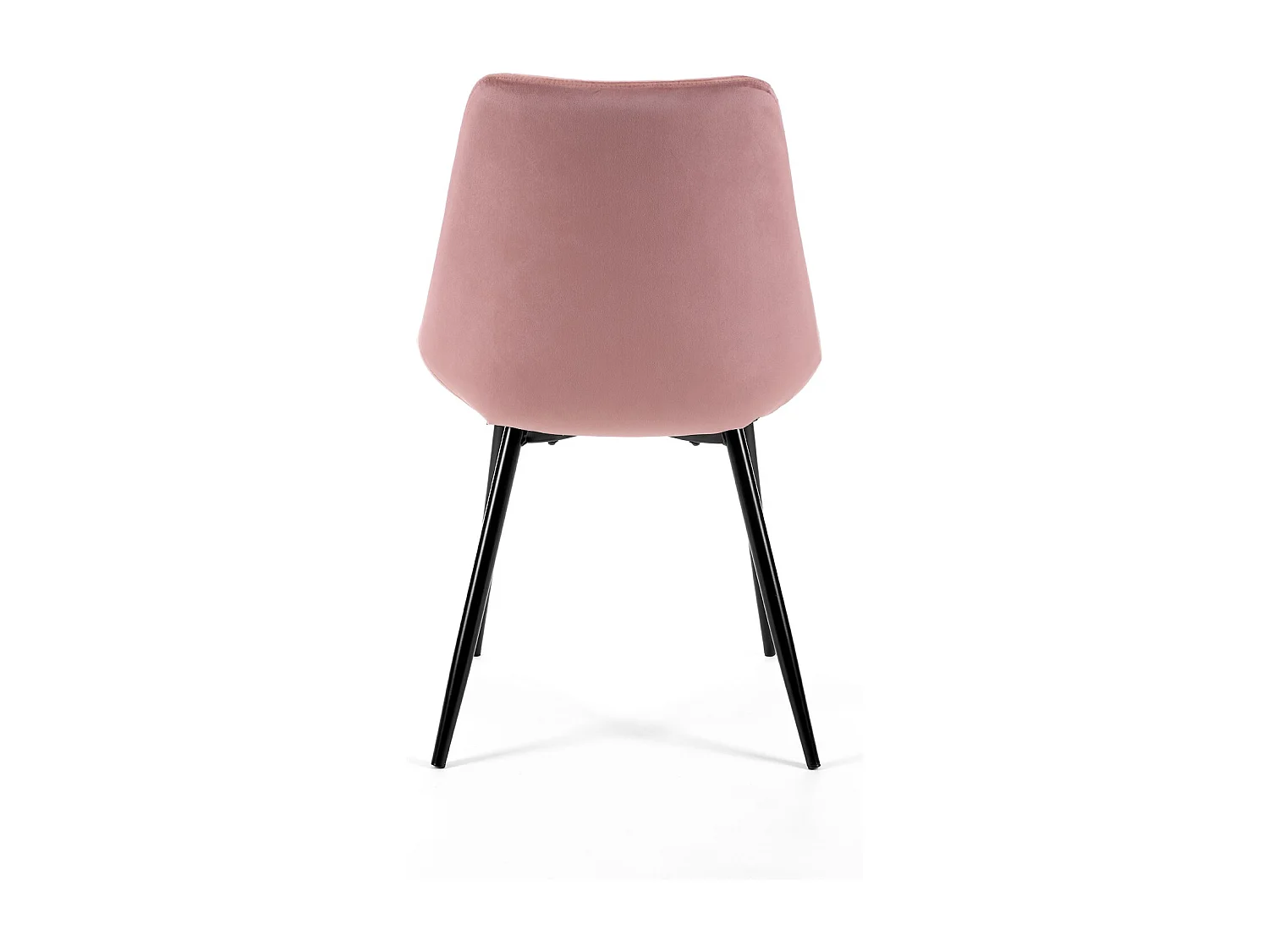 Lot de 4 chaises matelassées de salle à manger en velours AKORD SJ.0488 Rose