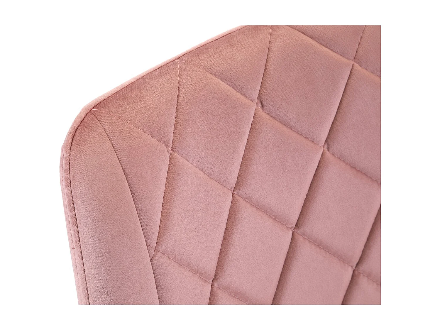 Lot de 4 chaises matelassées de salle à manger en velours AKORD SJ.0488 Rose