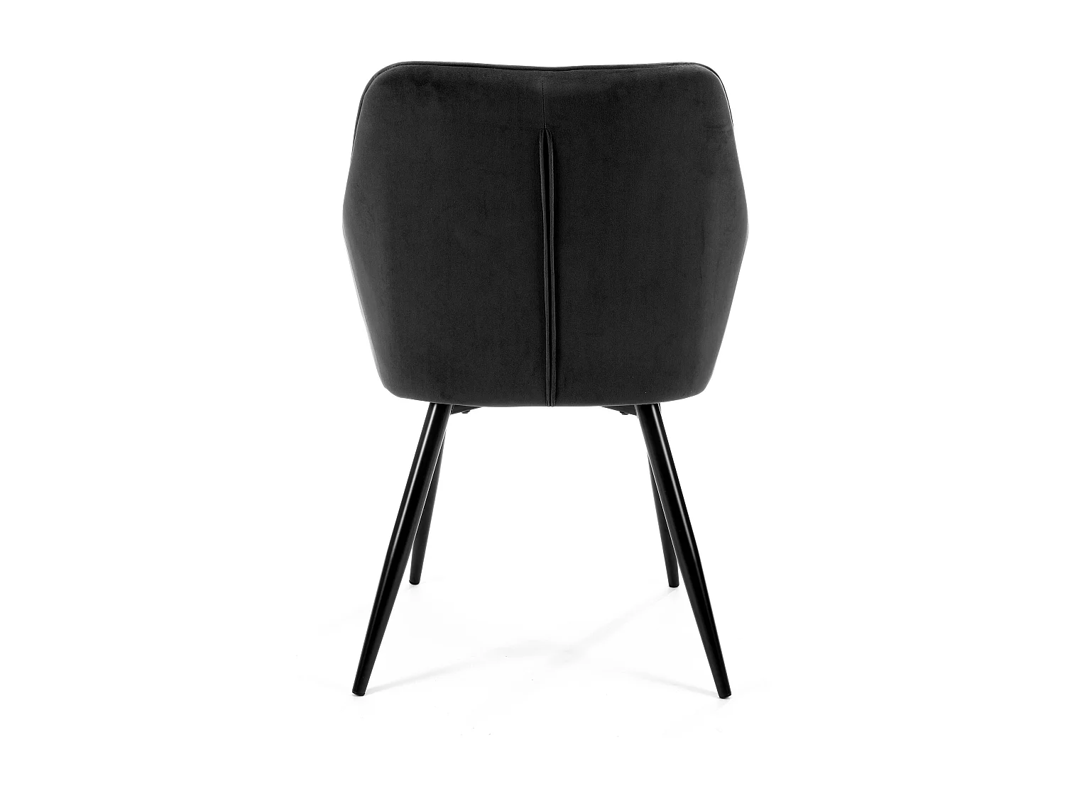 Lot de 2 Chaises matelassées de salle à manger en velours AKORD SJ.082 Noir