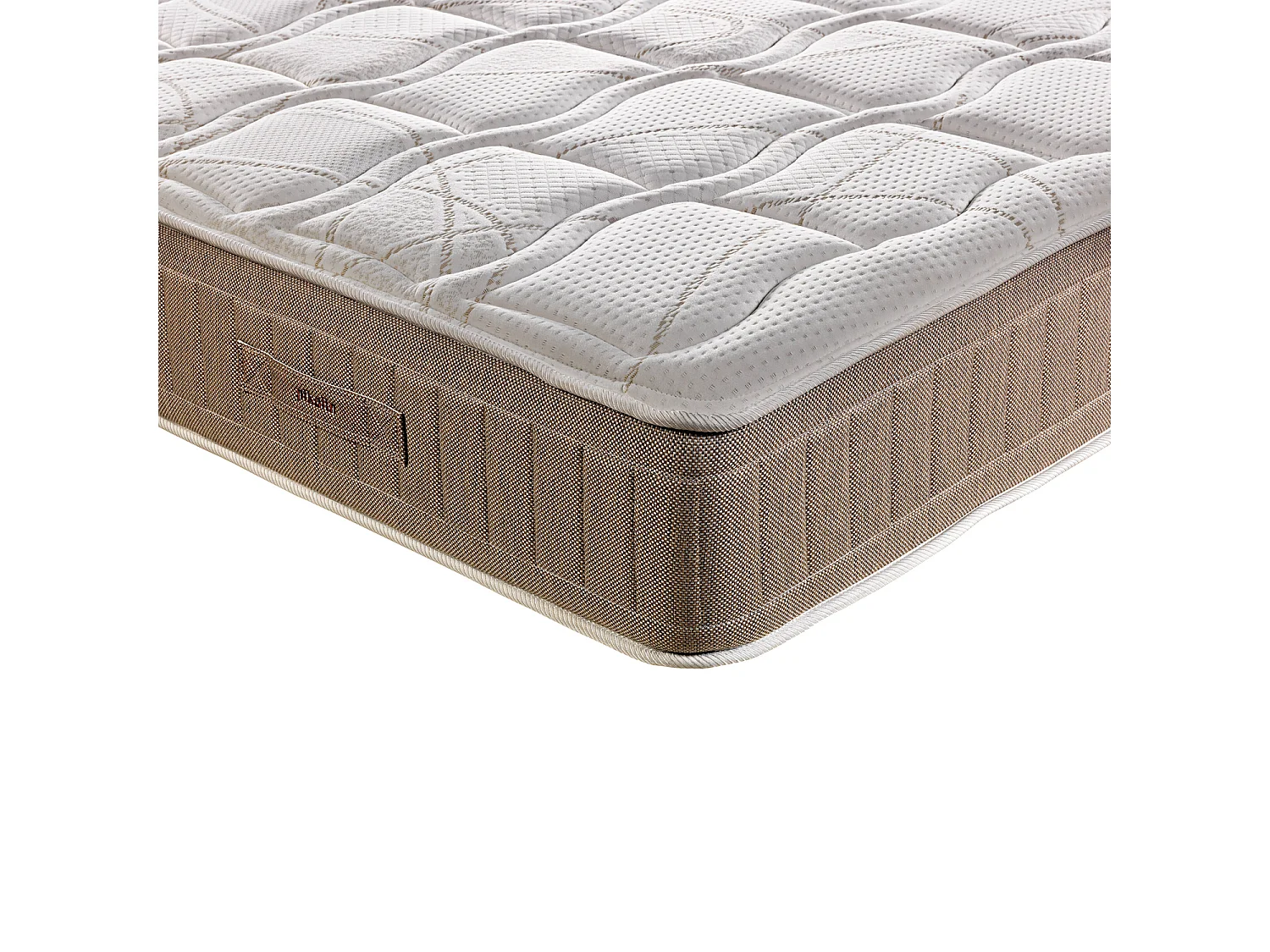 Pack colchón y canapé de 135 x 190 cm de muelles de hilo continuo Normablock® de 62 cm - PACK SNOW BLANCO de PIKOLIN