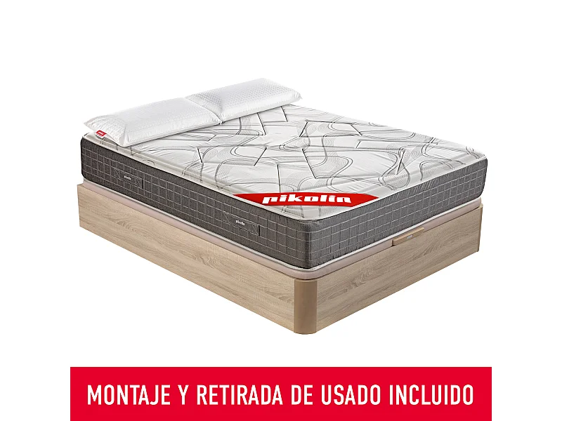 Colchón 150x190cm, canapé y almohada| PIKOLIN Saturn| Natural| Montaje