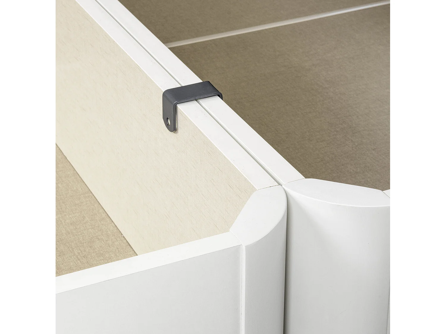 Pack colchón y canapé de 135 x 190 cm de muelles de hilo continuo Normablock® de 55 cm - PACK KALE BLANCO de PIKOLIN