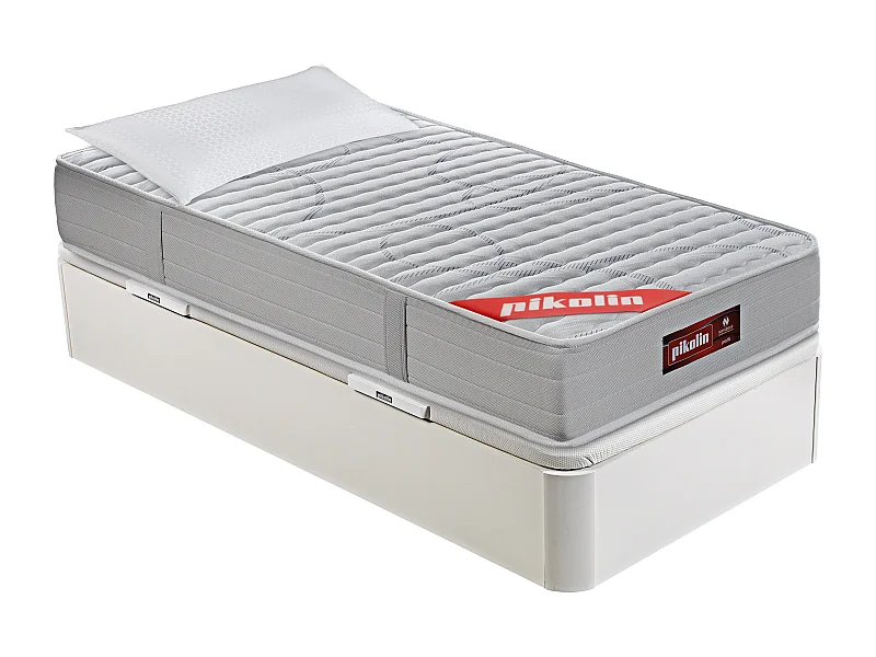 Colchão PIKOLIN juvenil + abertura lateral canapé branco e travesseiro. GRÁTIS: Entrega, montagem e remoção do antigo