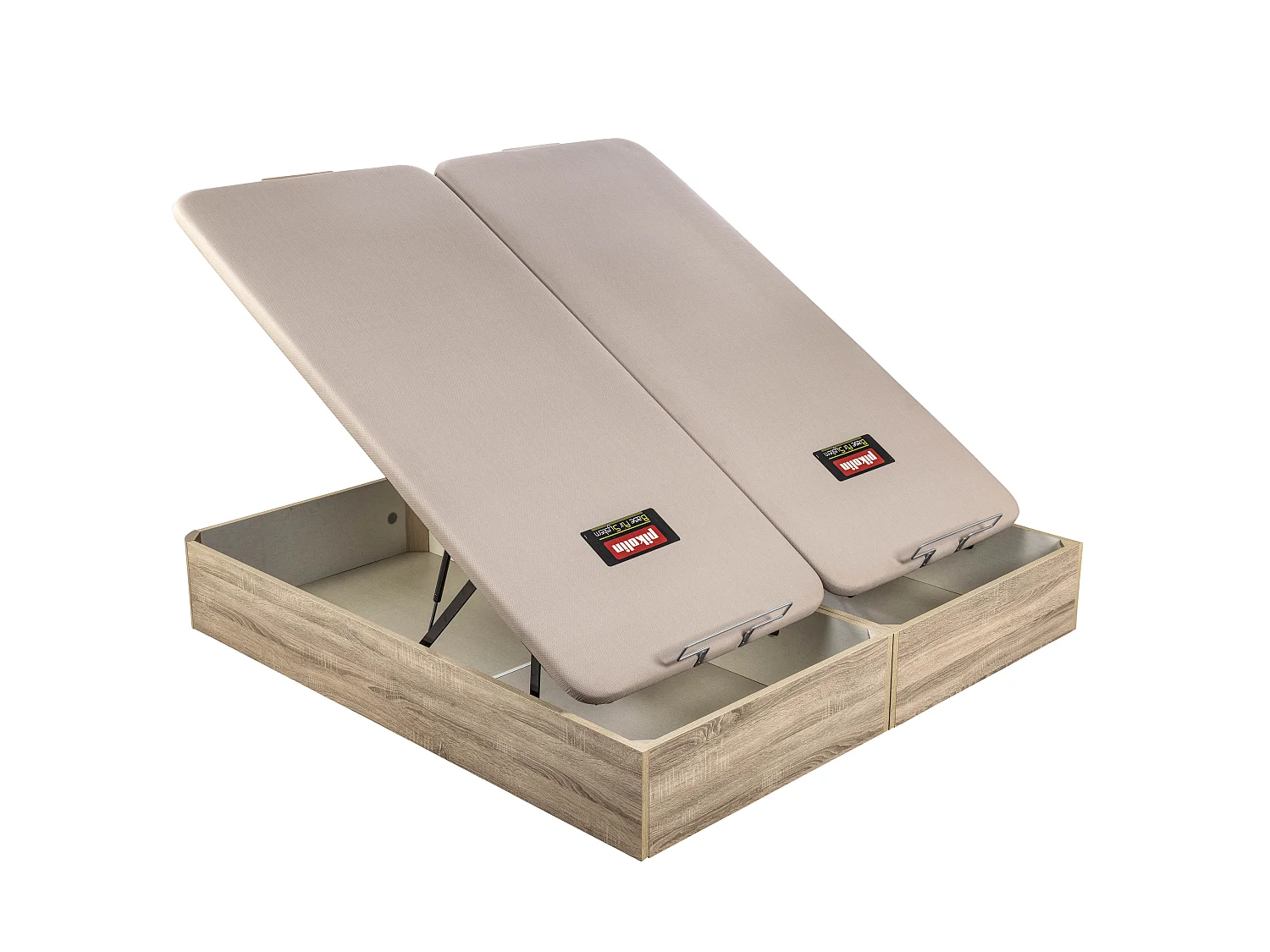 Colchón muelles ensacados 27cm, canapé abatible y almohada 135x190