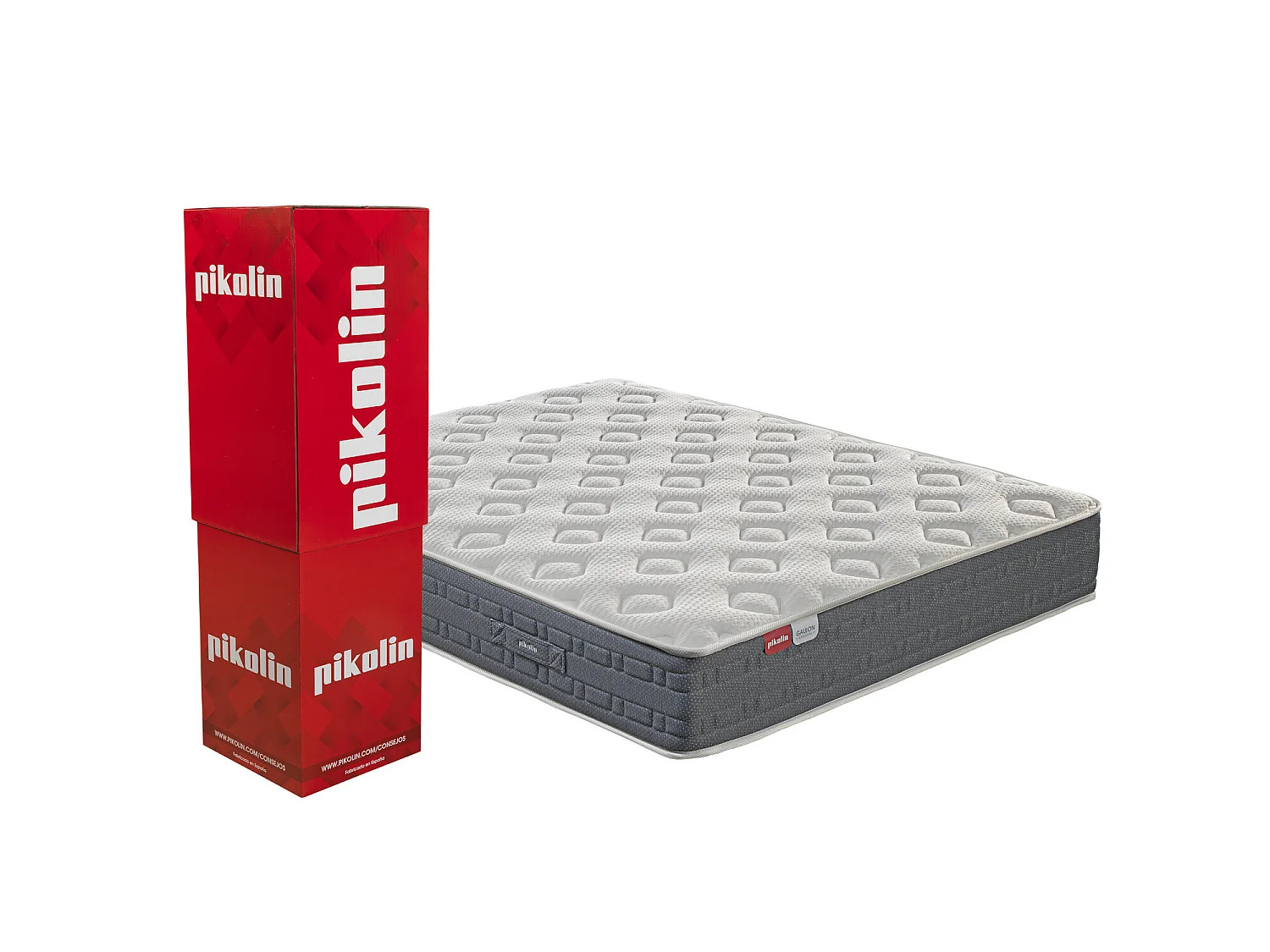 Colchón de 180 x 200 cm de muelles ensacados Adapt-Tech® y viscoelástica de 28 cm - GALEON de PIKOLIN