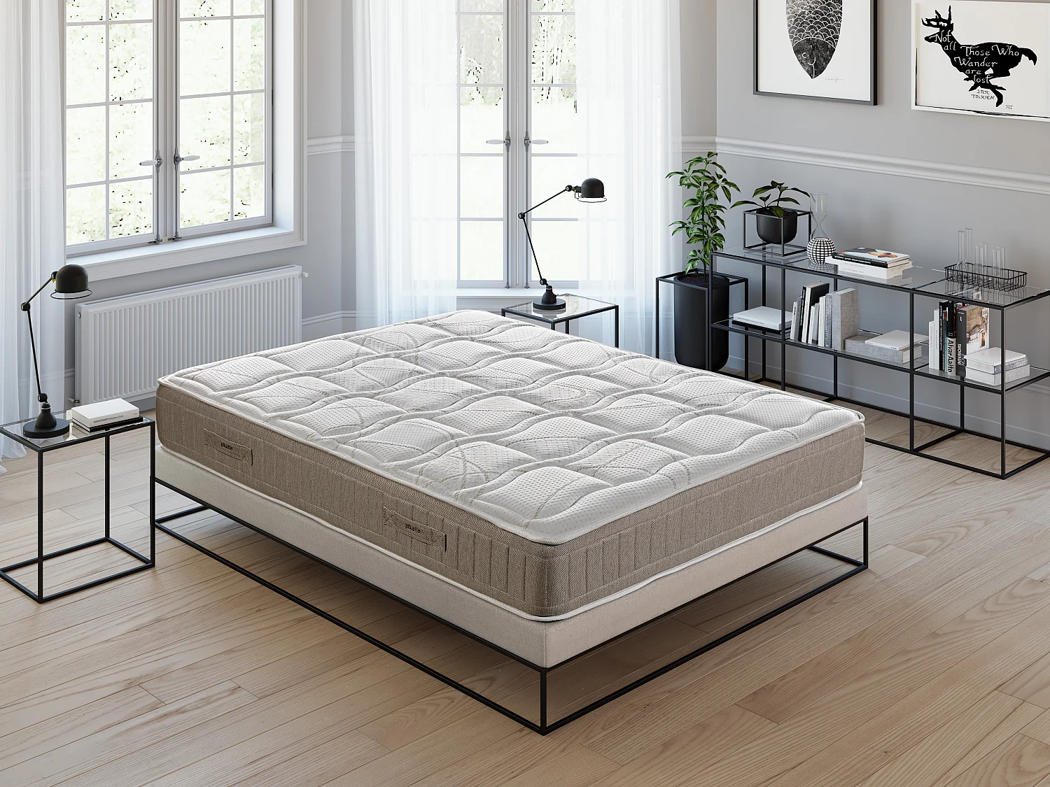 Colchão PIKOLIN de molas ensacadas Normablock 31cm, fibra de alta qualidade | 150 x 182 cm