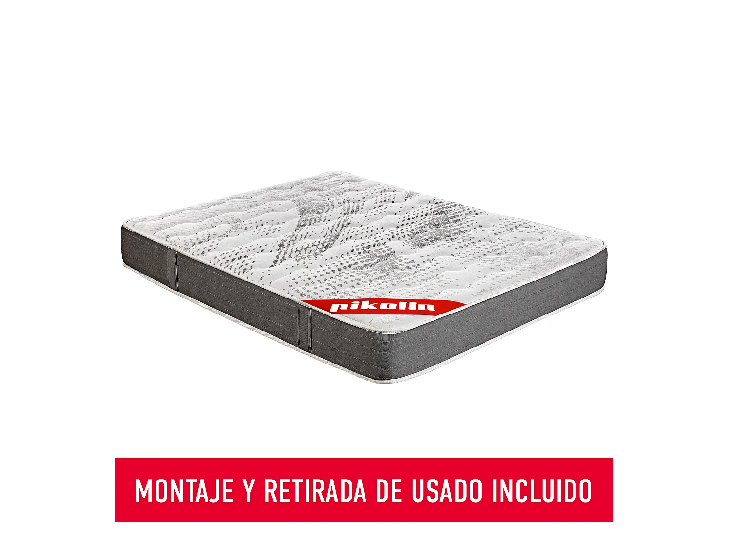 Colchão PIKOLIN de molas ensacadas Normablock 25cm, alta recepção de fibra, fibra cel, 80x182 | 80 x 182 cm