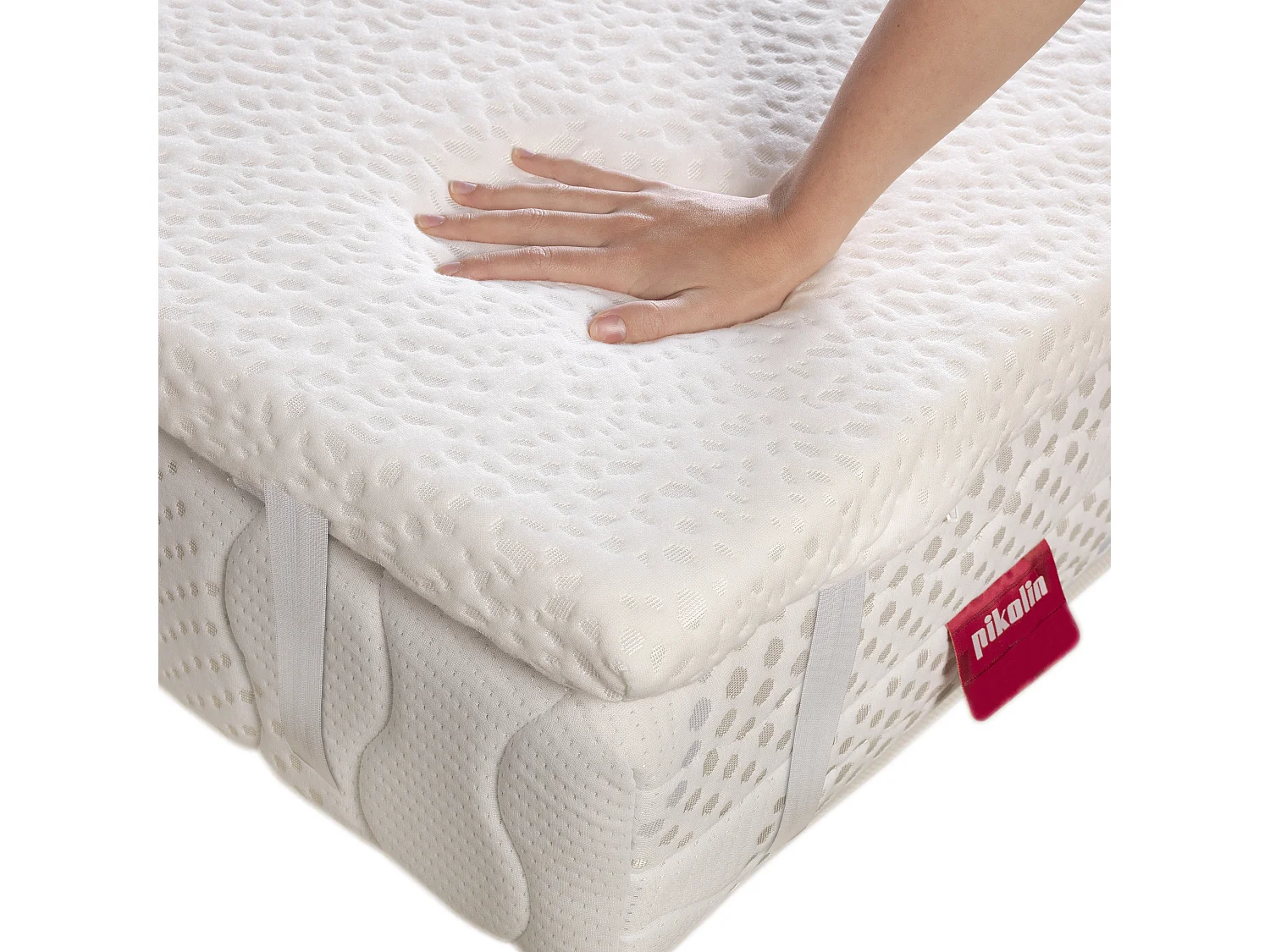 Topper de alto conforto, alivia tensão, capa lavável, zíper | 135 x 182 cm