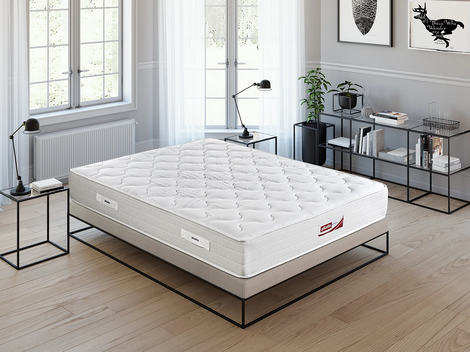 Colchão PIKOLIN de molas ensacadas Normablock 26cm, Viscofoam conforto | 80 x 182 cm