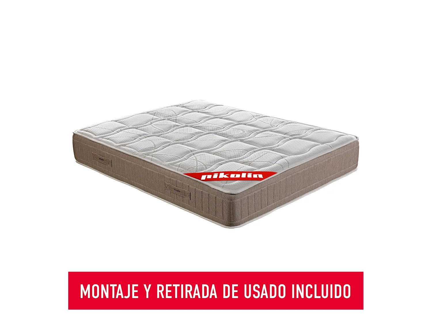 Colchón muelles Normablock 31cm, fibra de alta acogida 140x190