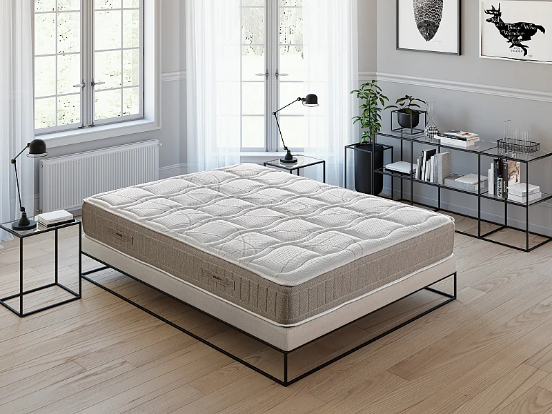 Colchão PIKOLIN de molas ensacadas Normablock 31cm, fibra de alta qualidade | 180 x 190 cm
