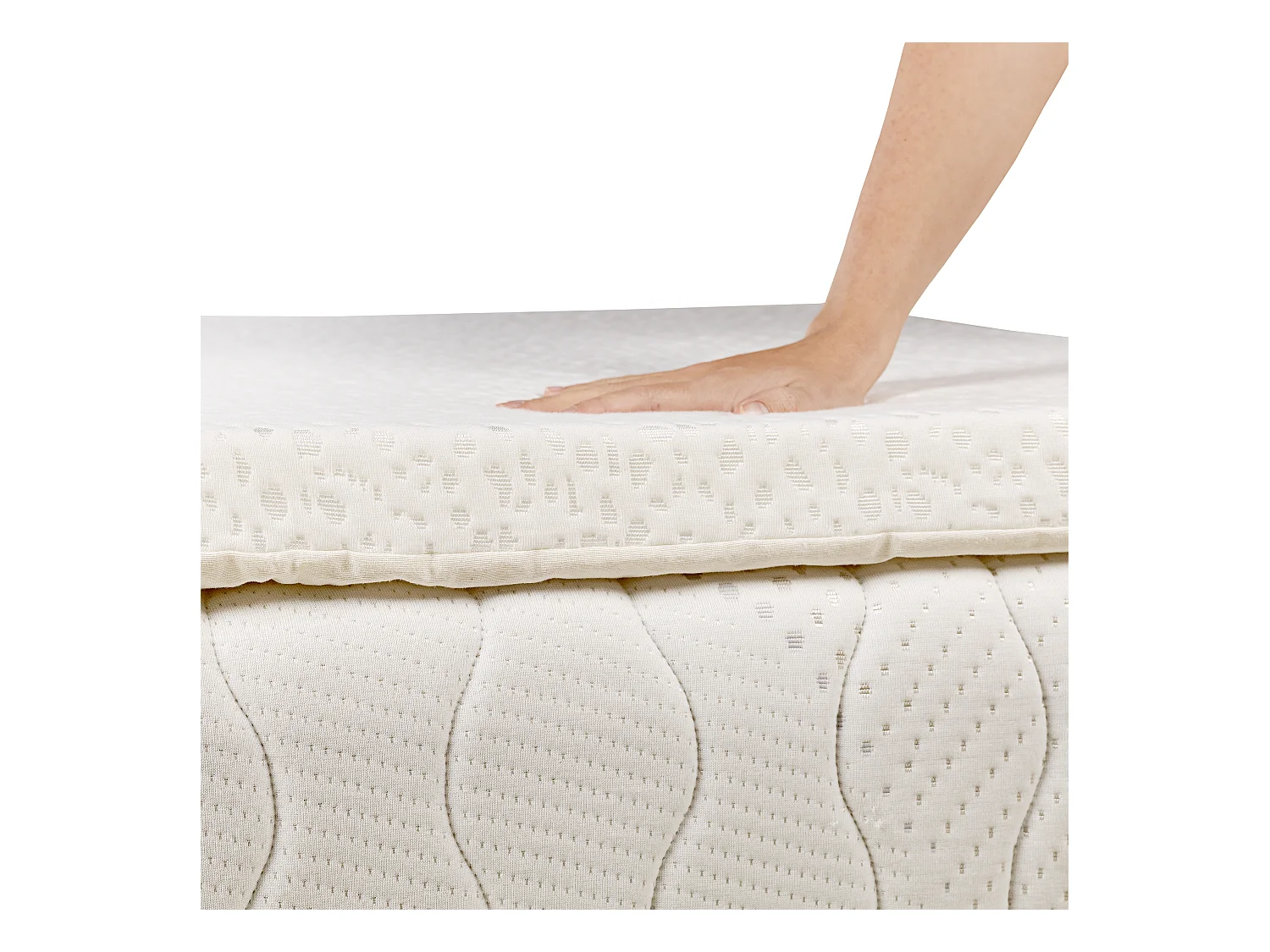 Topper de alto conforto, alivia tensão, capa lavável, zíper | 180 x 190 cm