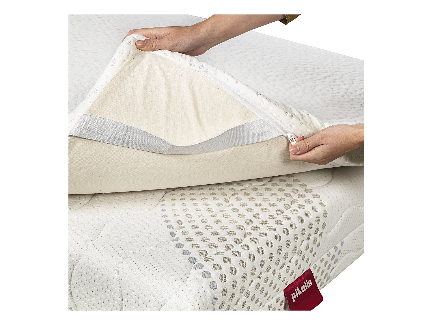 Topper de alto conforto, alivia tensão, capa lavável, zíper | 180 x 190 cm