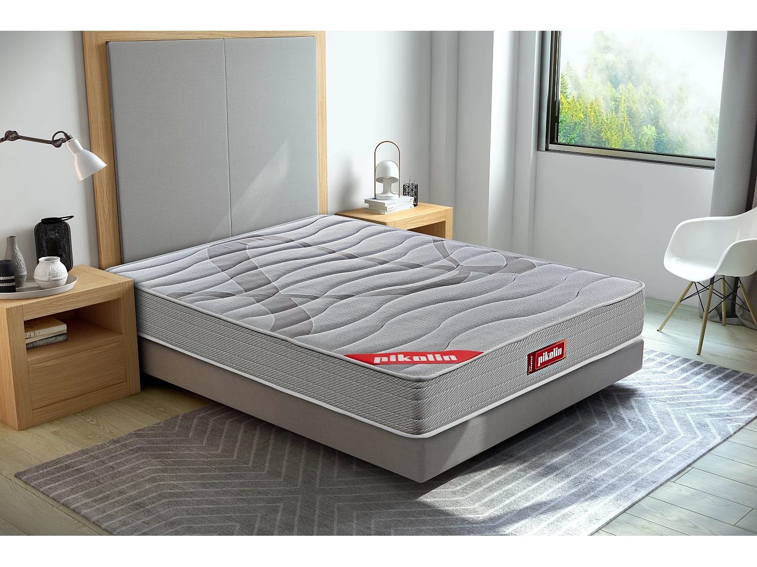 Colchão 120x200 de Espuma HR com Látex e altura 23cm PIKOLIN firmeza média alta com proteção higiênica total