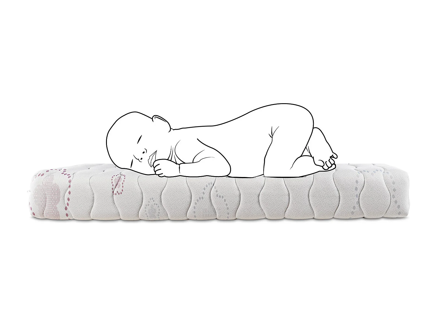 Colchão de berço 60 x 120 cm | PIKOLIN Nube | Visco + Espuma HR | 15 cm | Firmeza média