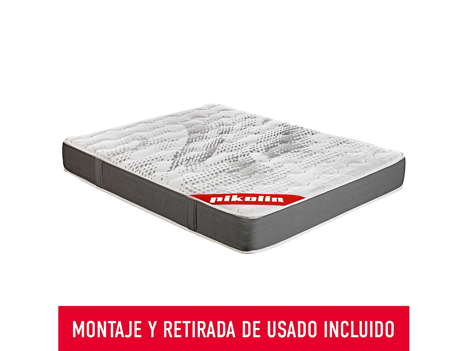 Colchón de 140 x 190 cm de muelles de hilo continuo Normablock® de 24 cm - KALE de PIKOLIN