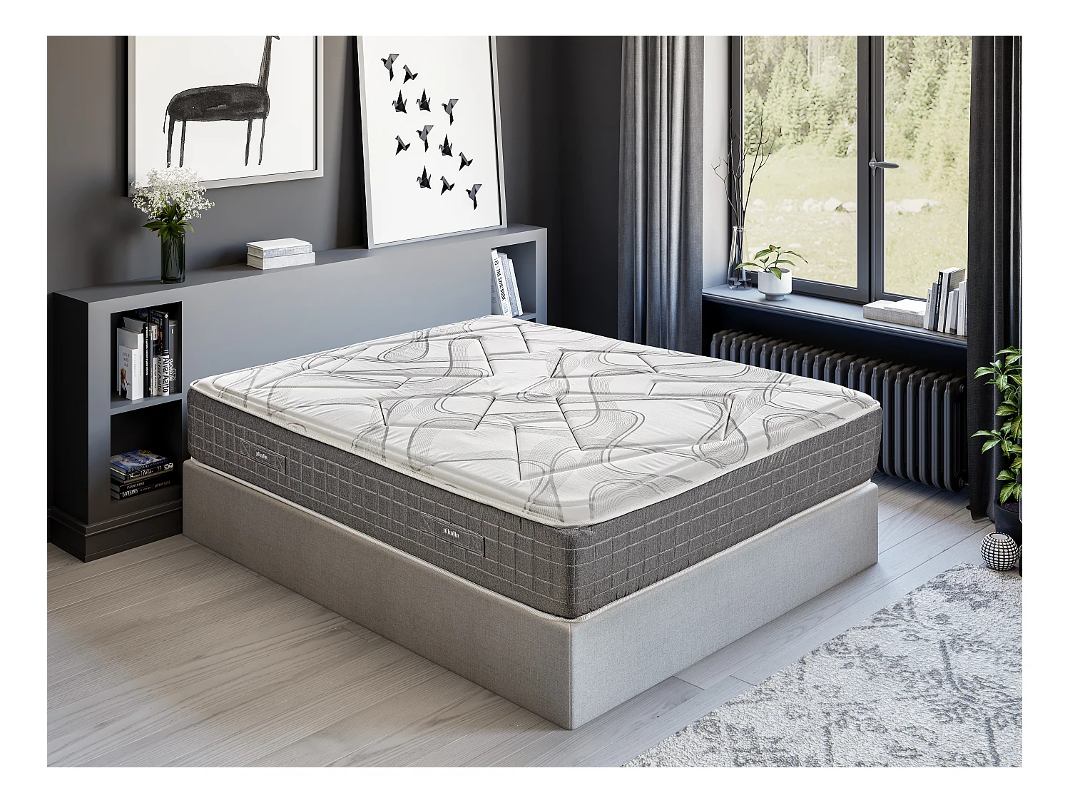 Colchón muelles ensacados 32cm, progresión visco y visco soja 140x200