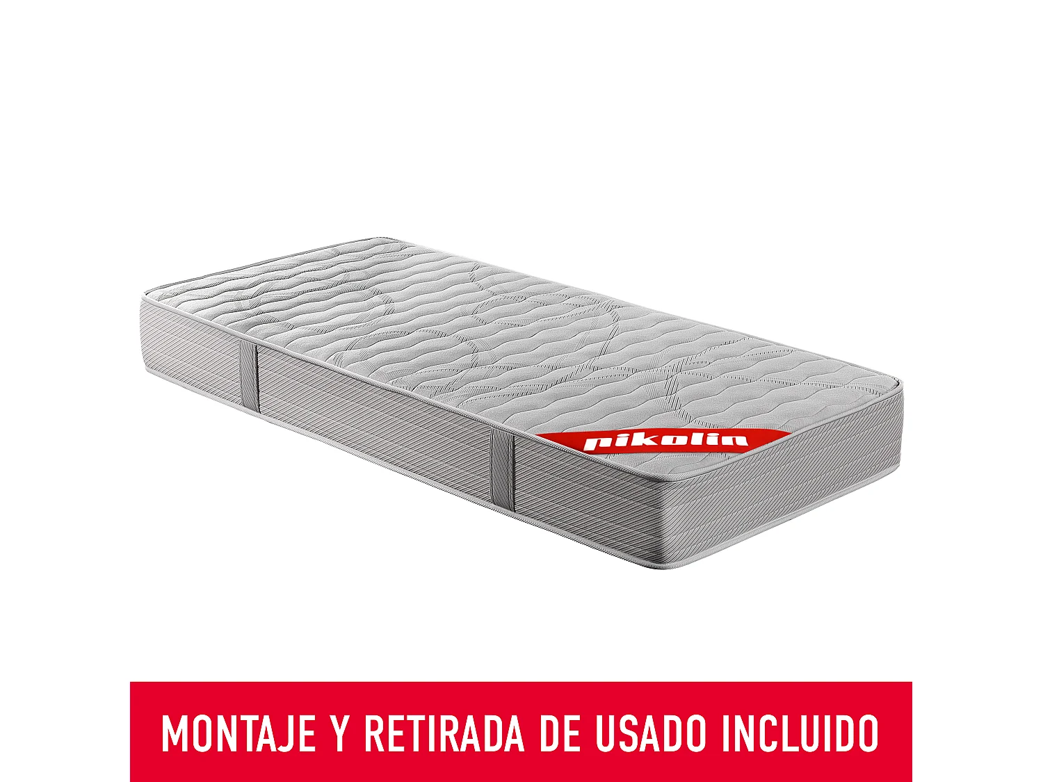 Colchón espuma HR con visco, 22cm, firmeza medio alta 120x200