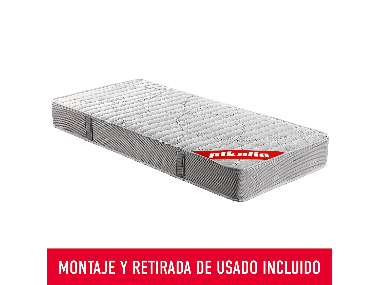 Colchón de 120 x 200 cm de muelles de hilo continuo Normablock® de 22 cm - NIX CM de PIKOLIN