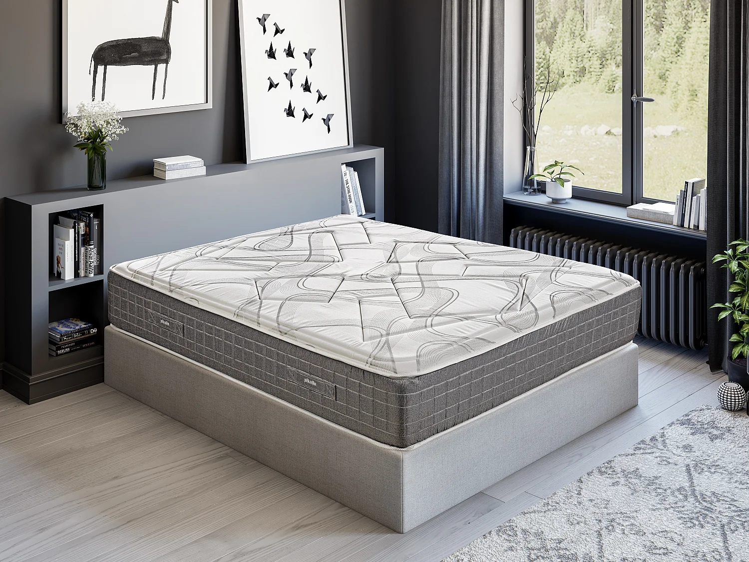 Colchão 160 x 190 cm | PIKOLIN Saturn | Molas Ensacadas + Visco | 32 cm | Conforto Premium