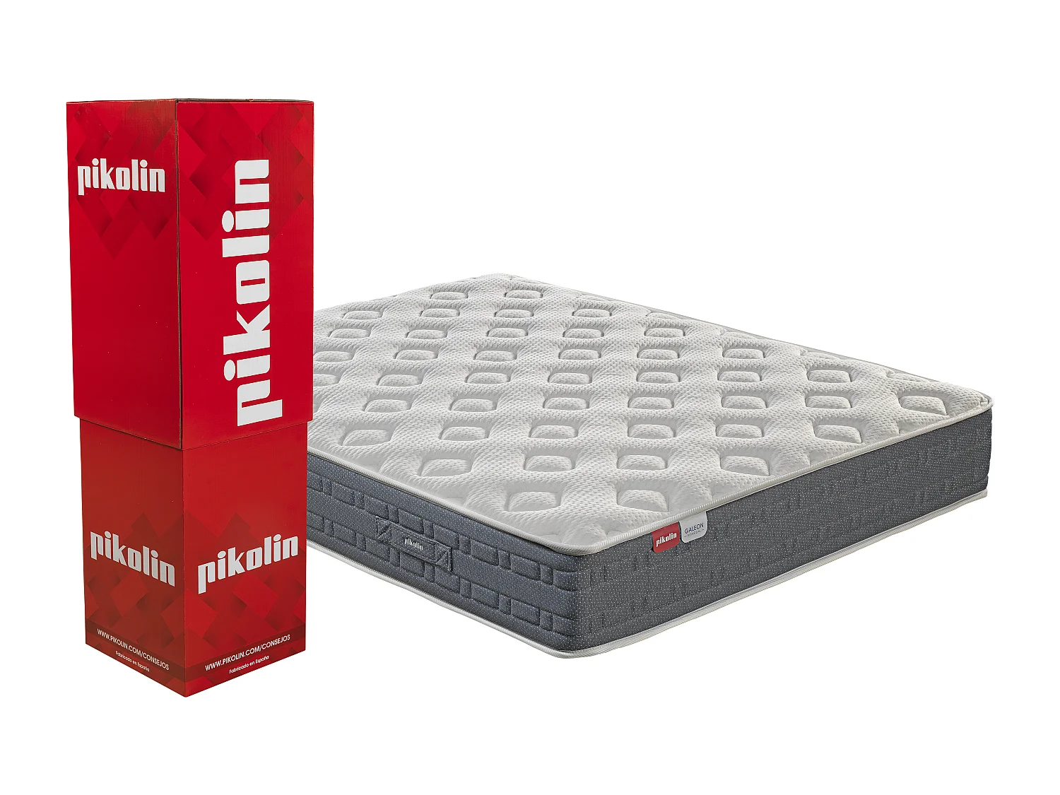 Colchão 90 x 190 cm | PIKOLIN Galeón | Molas Ensacadas | 28 cm | Enrolado | Firmeza média