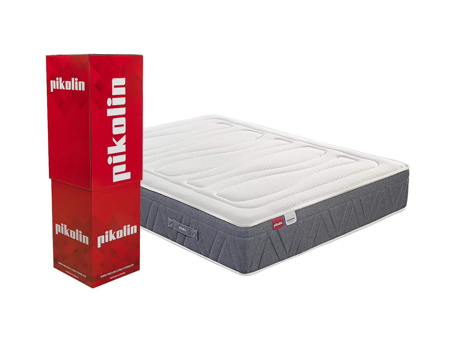 Colchón sostenible muelles ensacados, progresión visco 30cm, 135x190