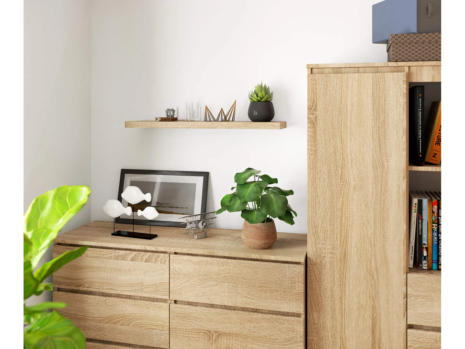 Étagère murale AKORD PS4 Chêne Sonoma 80 cm 80x20x3,2 cm