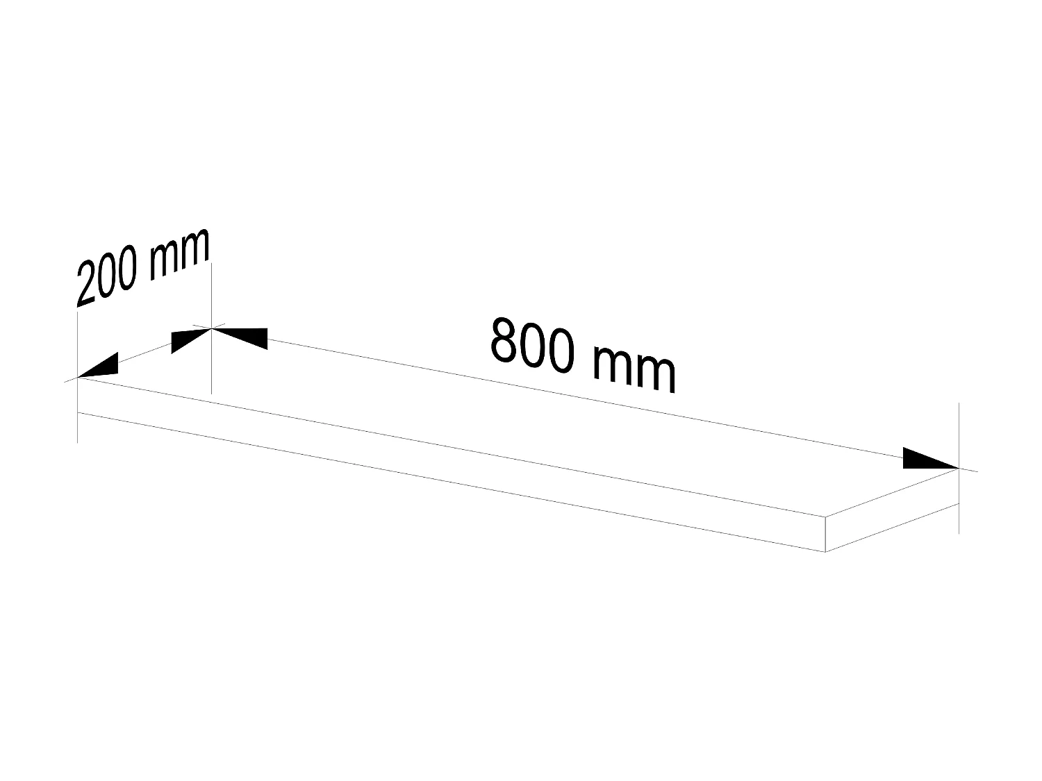 Étagère murale AKORD PS4 Wengé 80 cm 80x20x3,2 cm