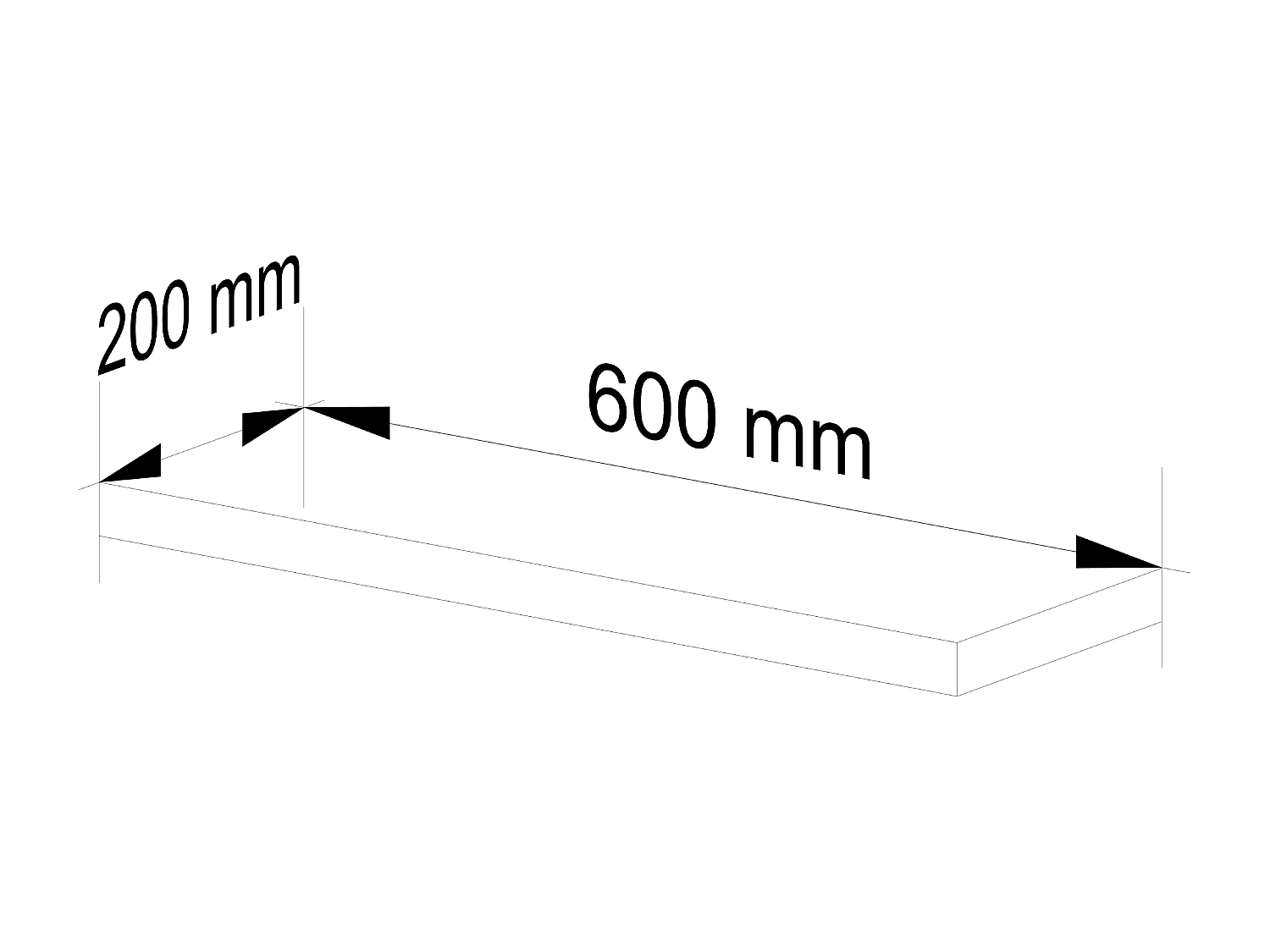 Wandplank PS-3 60cm Mat Wit - Modern Laminaat Opbergoplossing