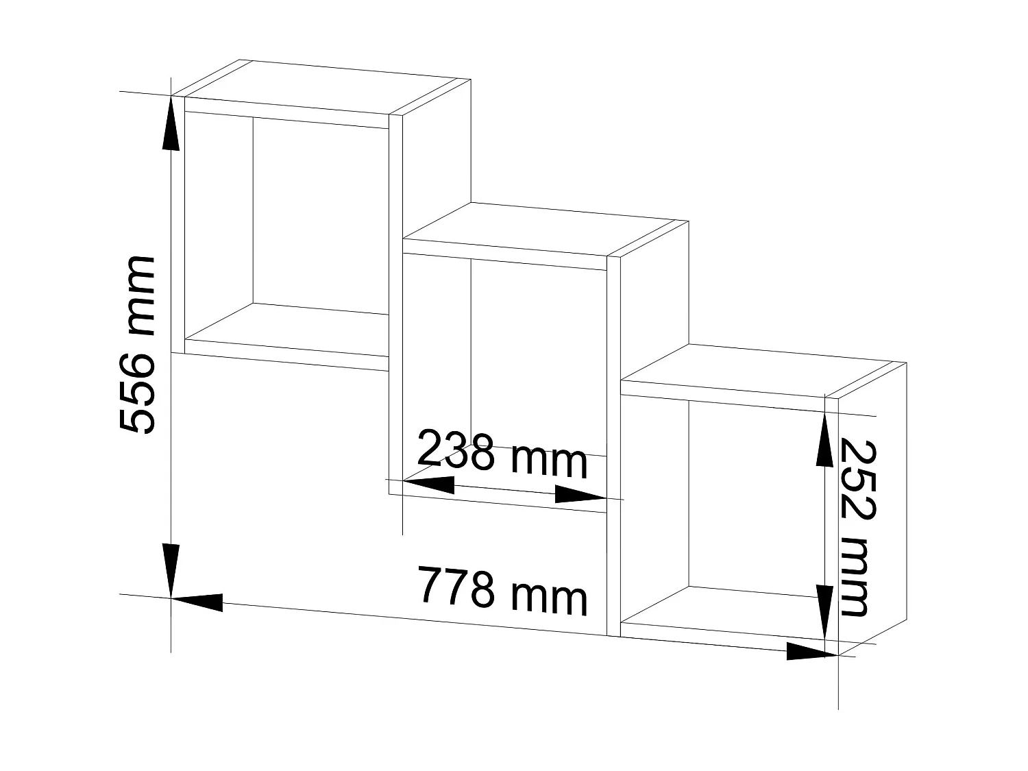 Półka AKORD STAR Biała 78 cm kolor Biały mat 3 półki 78x20x55 cm