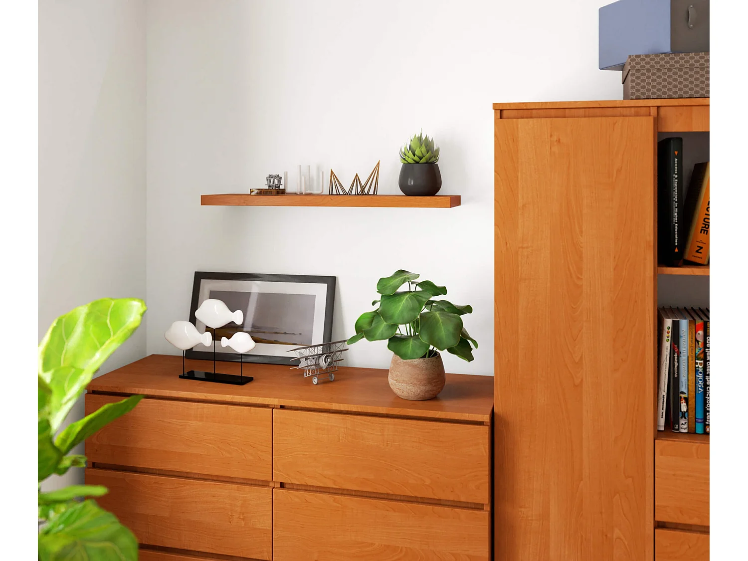 Étagère murale AKORD PS4 Aulne 80 cm couleur Aulne 1 étagère 80x20x3,2 cm