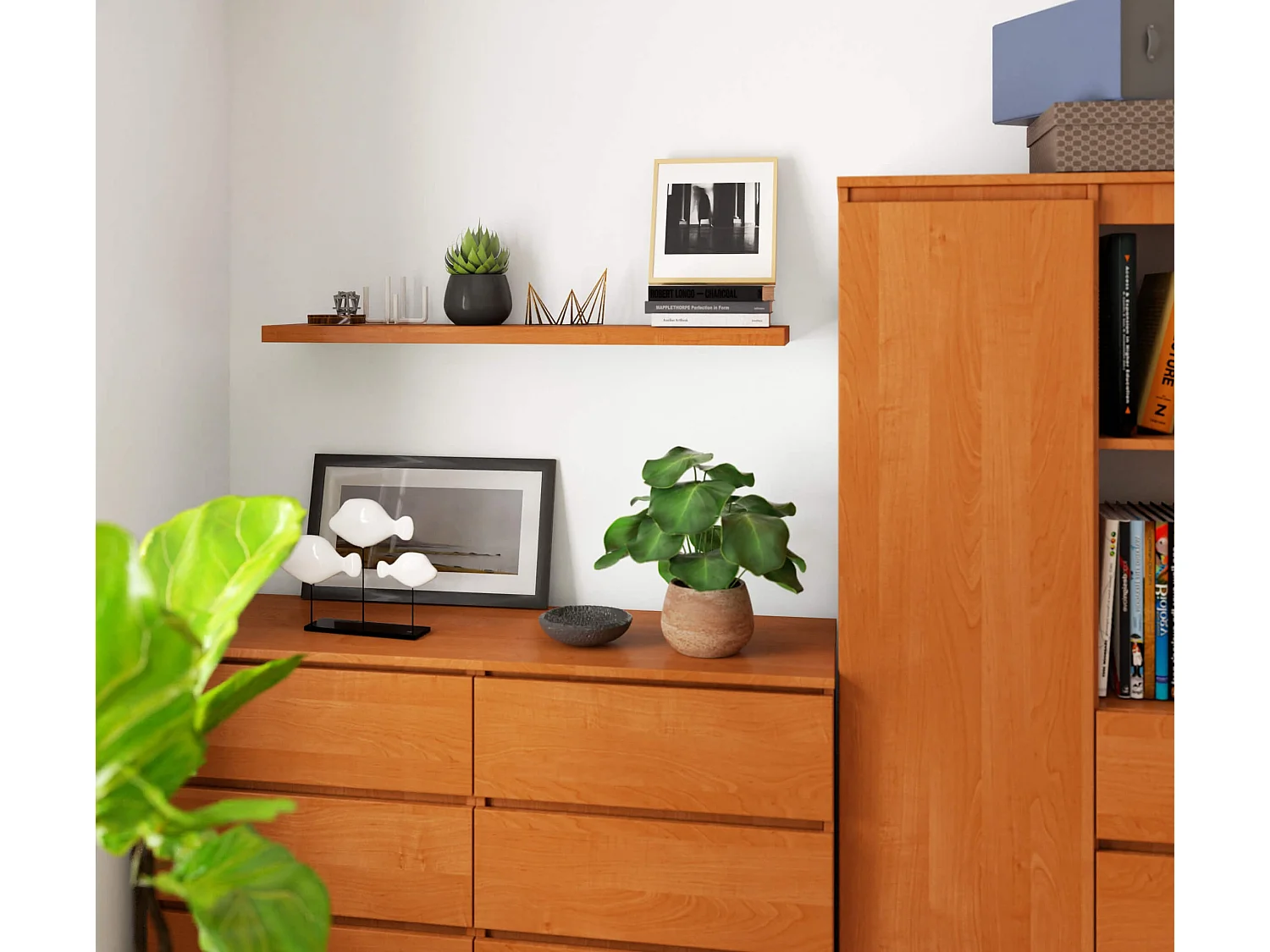 Wandplank PS-5 Olijfhout 100cm