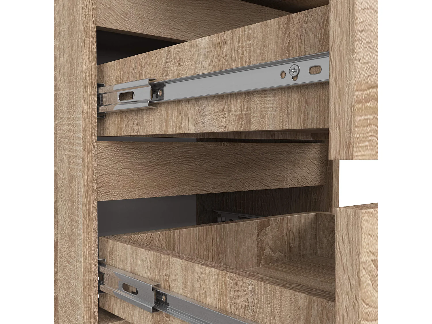 Commode AKORD CL6 Chêne Sonoma 40 cm 6 tiroirs façade Chêne Sonoma 40x35x109 cm