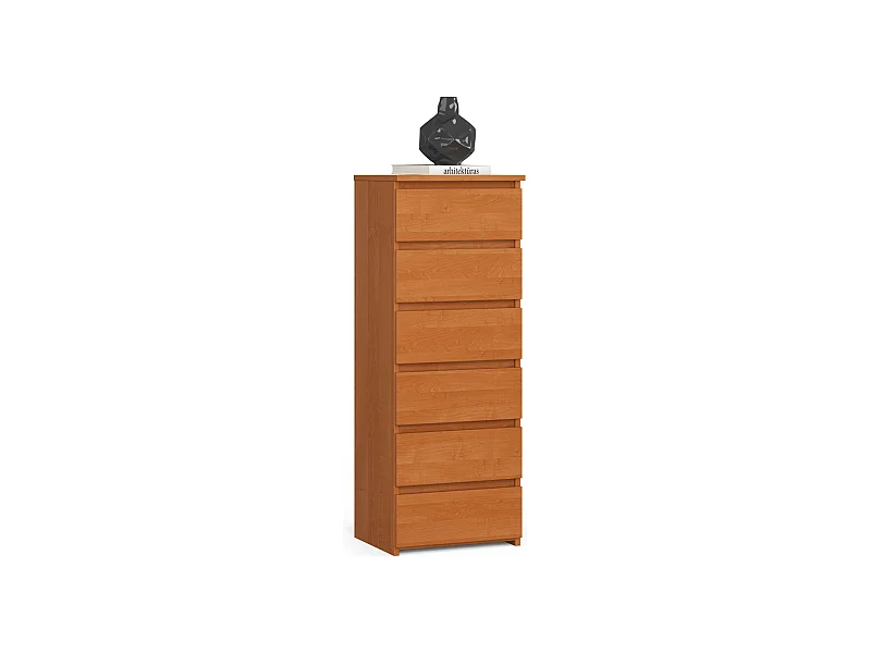 Olcha Houten Staande Kast 6-laden 40x109x35 cm - Zelfmontage Mat Afwerking