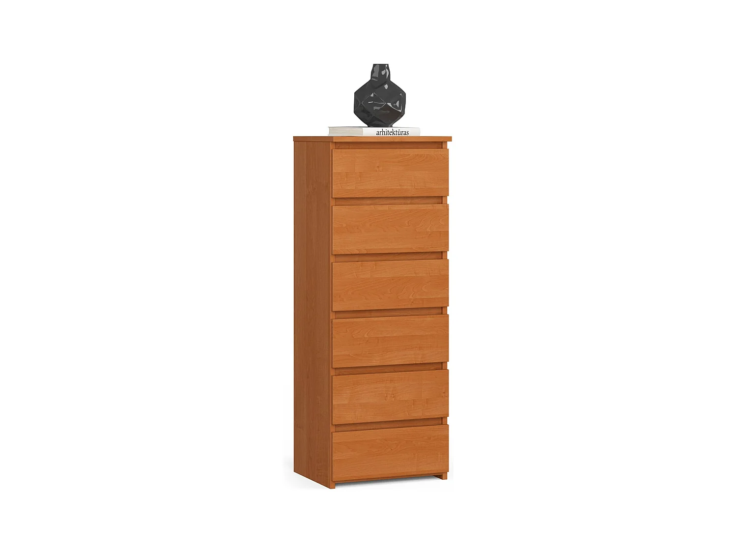 Commode AKORD CL6 Aulne 40 cm 6 tiroirs façade Aulne 40x35x109 cm
