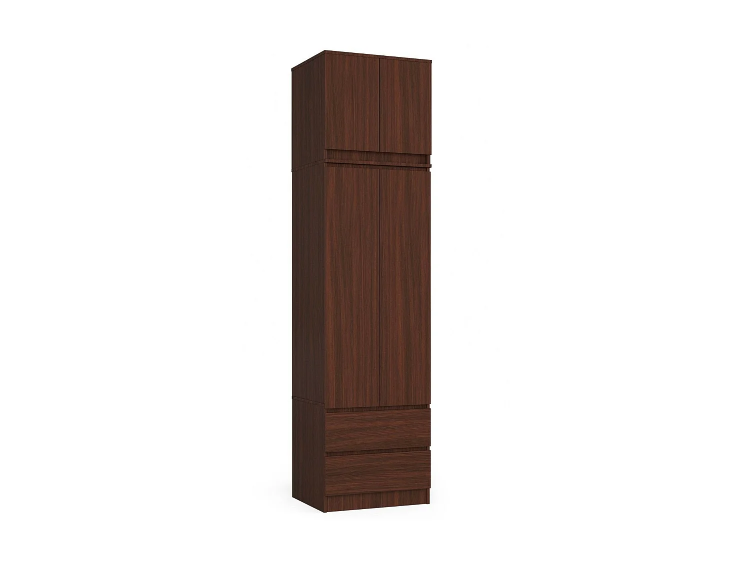 Schrankaufsatz für Kleiderschrank AKORD S60 Wenge 60 cm 2 Türen 2 Ebenen B60 x H55 x T51 cm