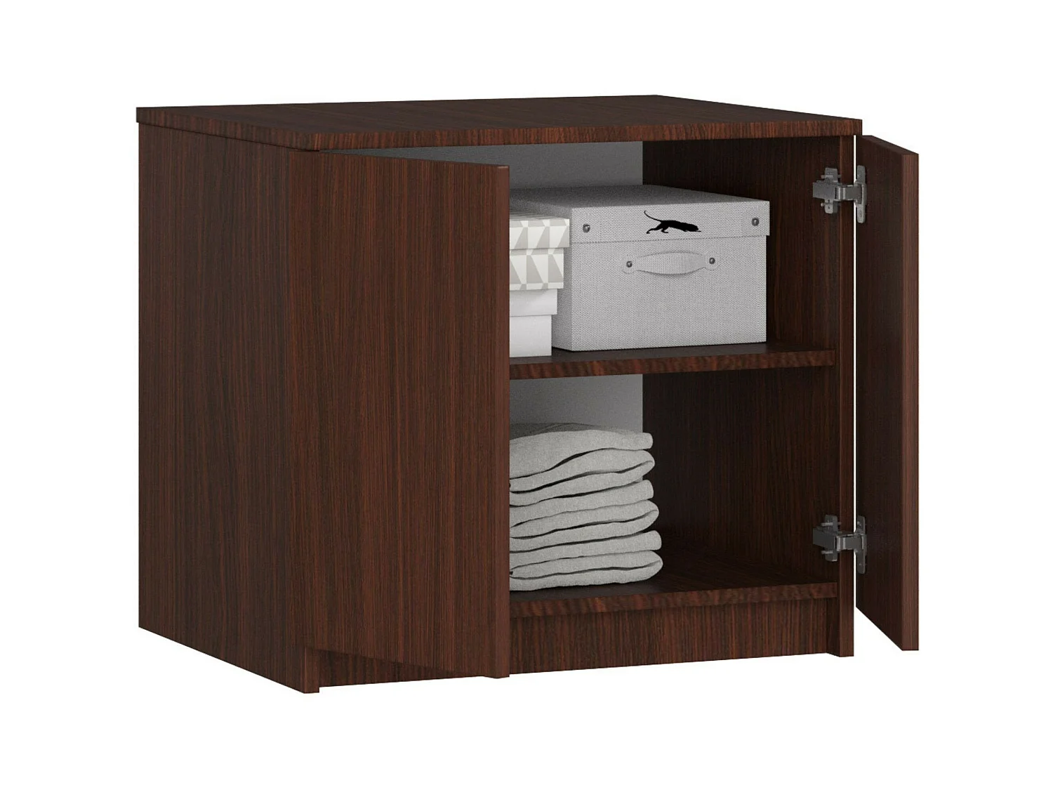 Nadstawka na szafę AKORD S60 Wenge 60 cm 2 drzwi kolor Wenge mat 2 półki 60x51x55 cm