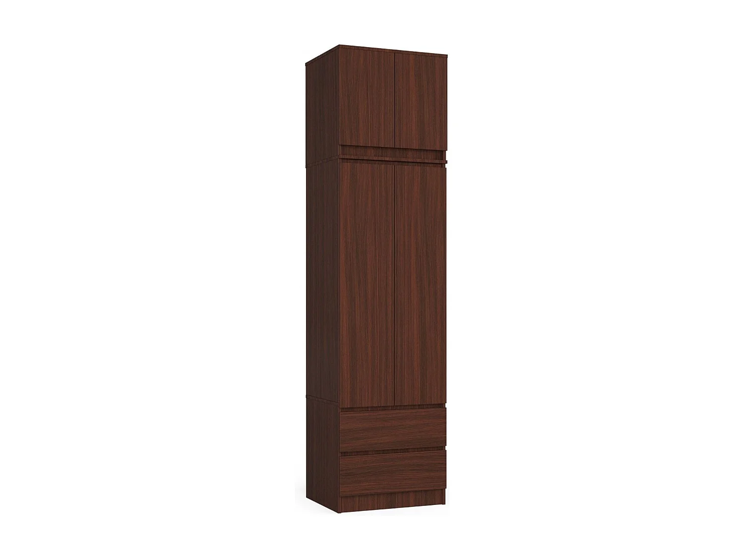 Surmeuble pour armoire AKORD S60 Wengé 60 cm 2 portes façade Wengé 2 étagères 60x51x55 cm