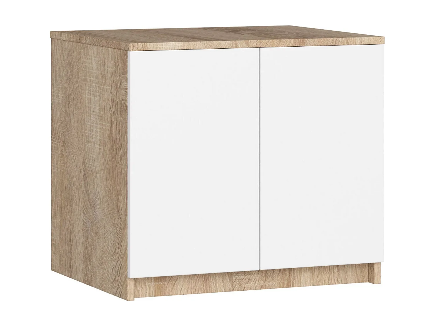 Nadstawka na szafę AKORD S60 Dąb Sonoma 60 cm 2 drzwi kolor Biały mat 2 półki 60x51x55 cm