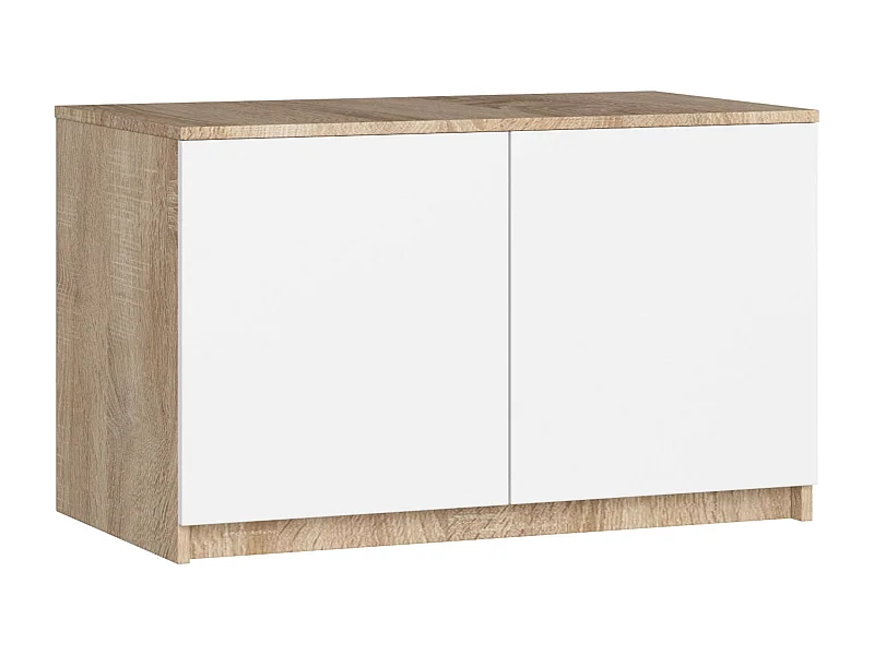 Kastverhoger Dressoir S90 2D 2SZ - Sonoma Eiken/Wit - 90x55x51 cm - Zelfmontage Meubel