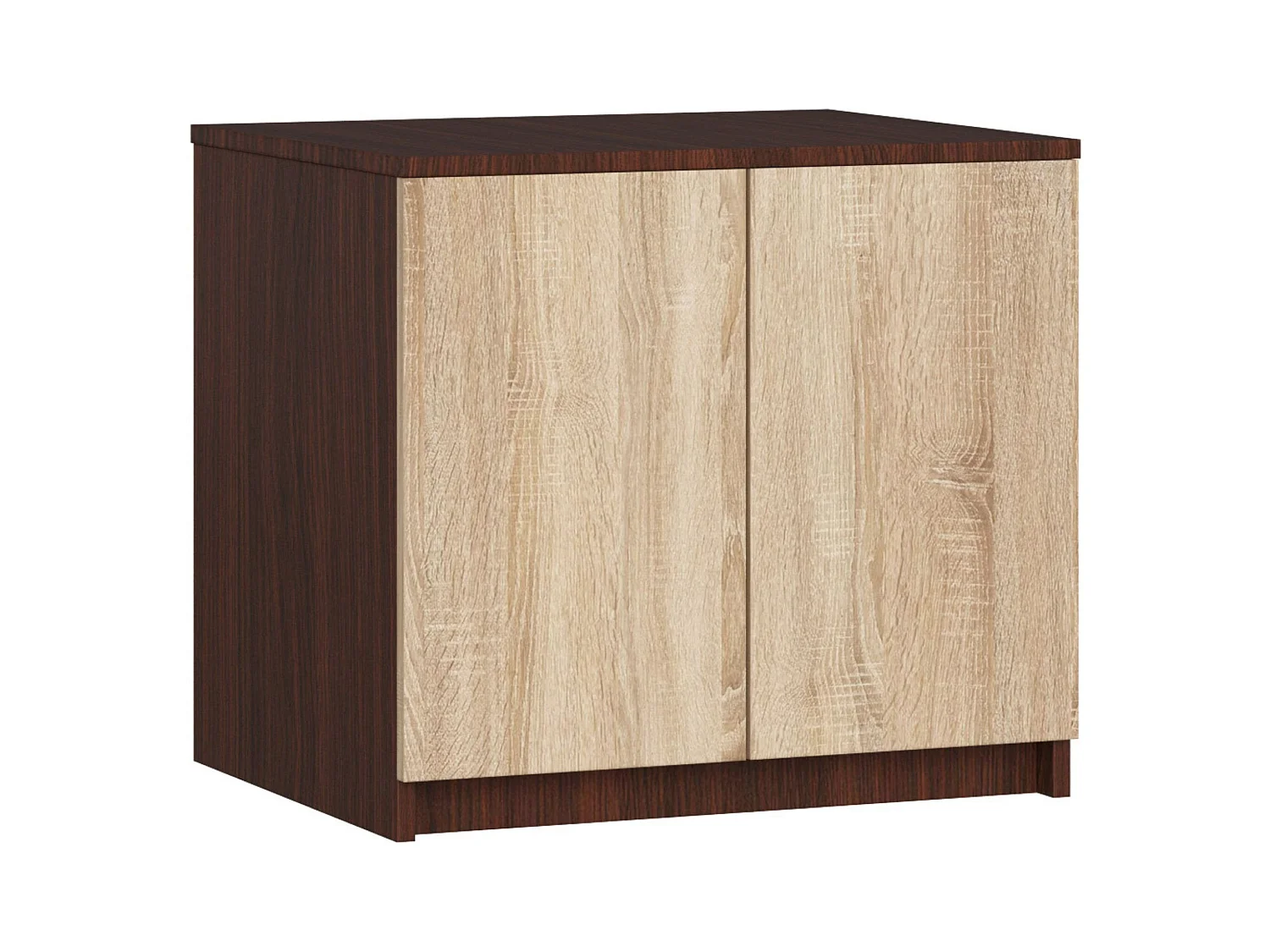 Nadstawka na szafę AKORD S60 Wenge 60 cm 2 drzwi kolor Dąb Sonoma mat 2 półki 60x51x55 cm