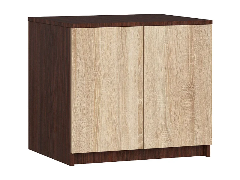 Nadstawka na szafę AKORD S60 Wenge 60 cm 2 drzwi kolor Dąb Sonoma mat 2 półki 60x51x55 cm