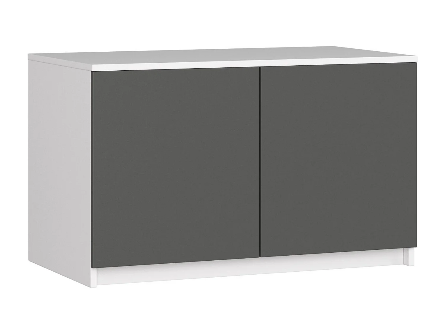 Sopralzo per armadio AKORD S90 Bianco 90 cm 2 ante inserto frontale Grigio Grafite 90x51x55 cm