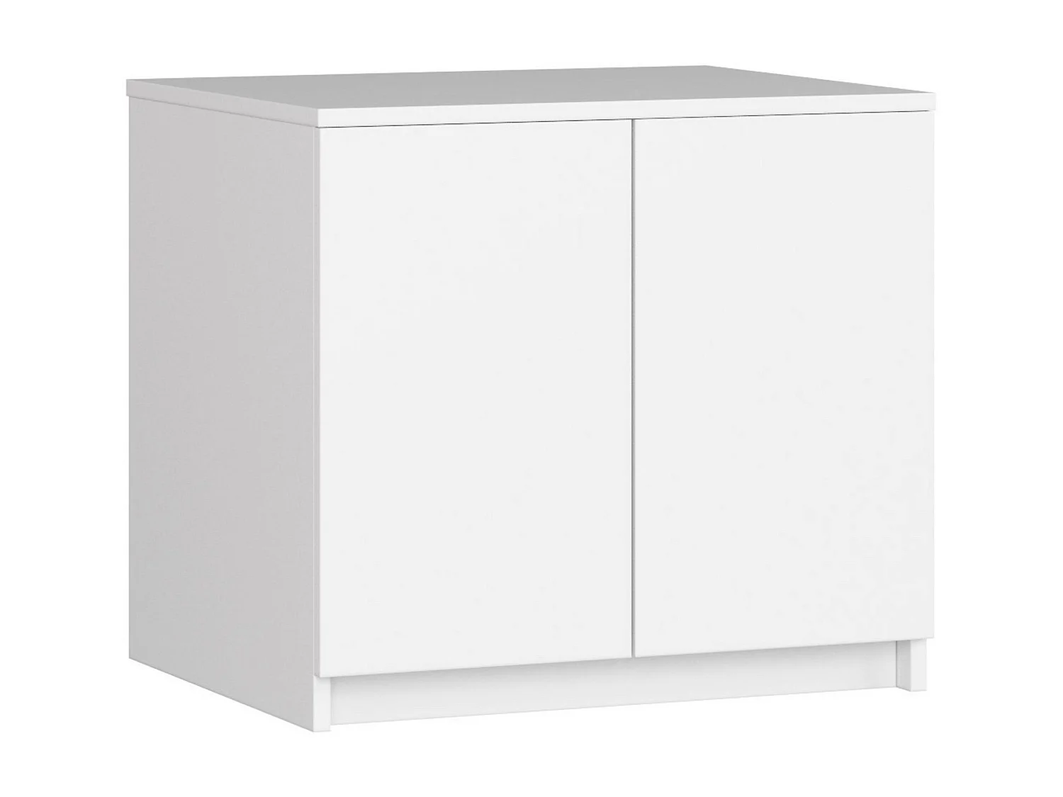 Surmeuble pour armoire AKORD S60 Blanc 60 cm 2 portes façade Blanche 2 étagères 60x51x55 cm