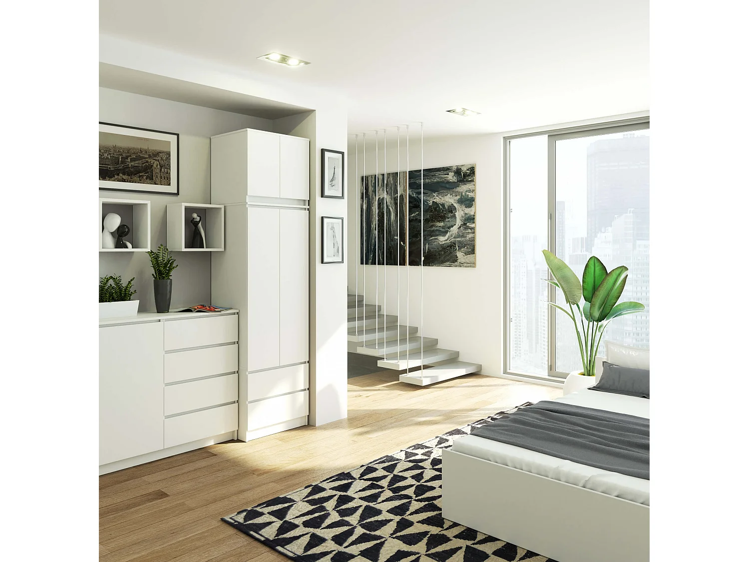 Sopralzo per armadio AKORD S60 Bianco 60 cm 2 ante 60x51x55 cm