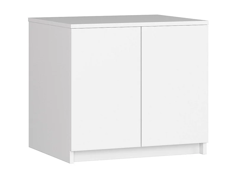 Surmeuble pour armoire AKORD S60 Blanc 60 cm 2 portes façade Blanche 2 étagères 60x51x55 cm