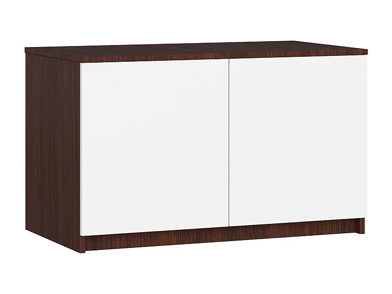Nadstawka na szafę AKORD S90 Wenge 90 cm 2 drzwi kolor Biały mat 2 półki 90x51x55 cm
